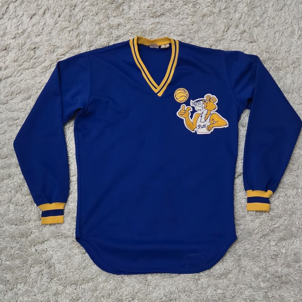 VTG Pittsburgh Panther Basketball Longsleeve Warm Up Longsleeve Shirt XL